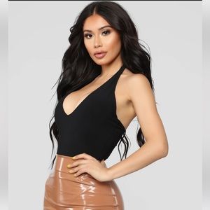 Halter Bodysuit- Black
